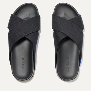 Rothy's Charcoal Cross Strap Slides